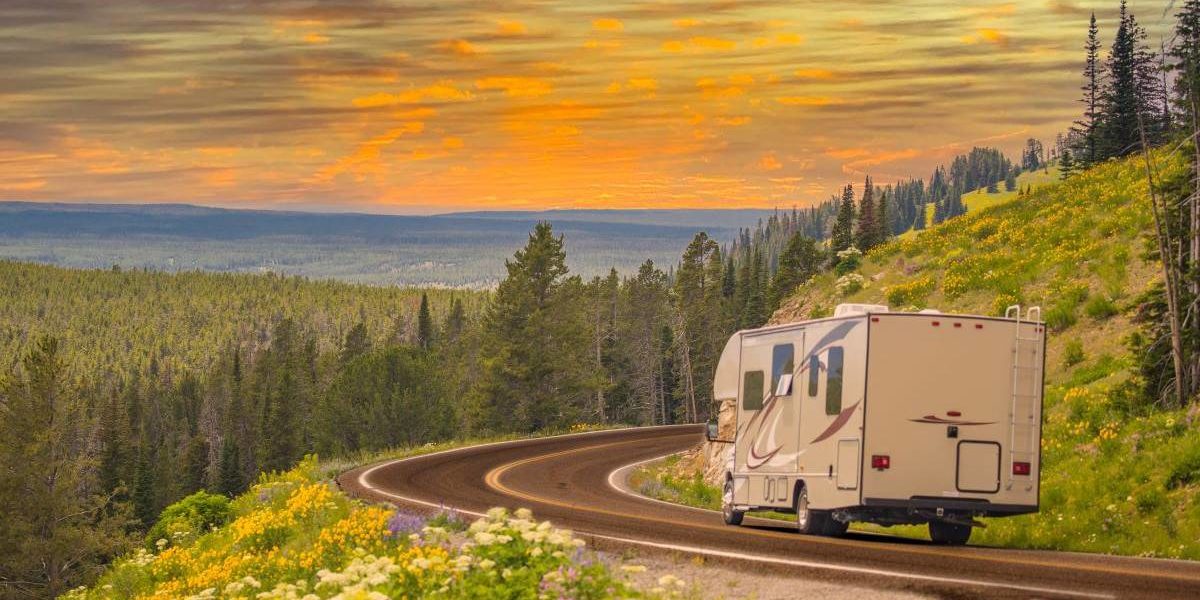 RV Detailing RV on open road