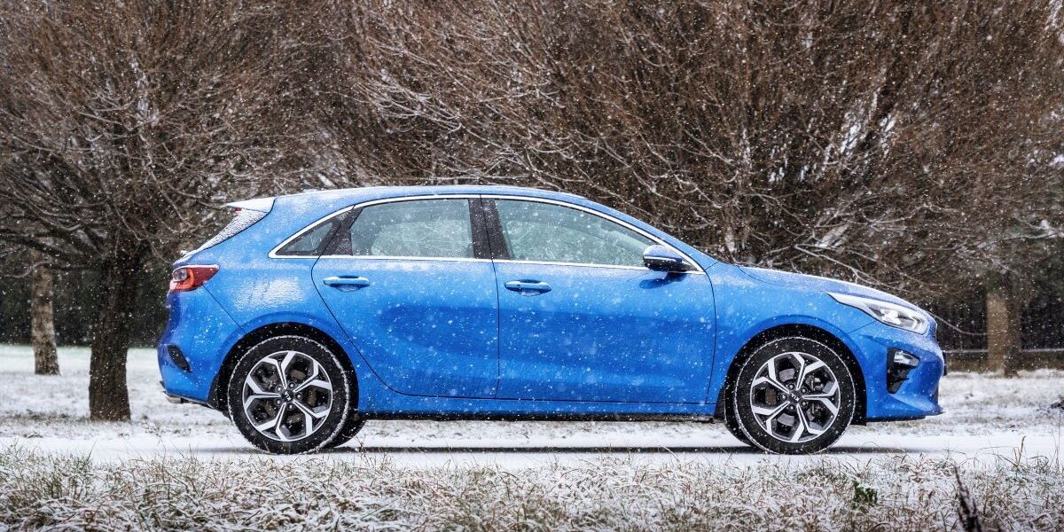 Detailing in winter Blue car in the winter